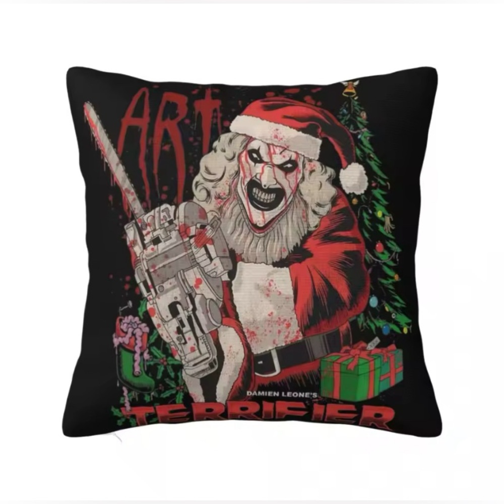Horror Clown Movie Art Terrifier Pillowcase Double-sided Printing Fabric Cushion